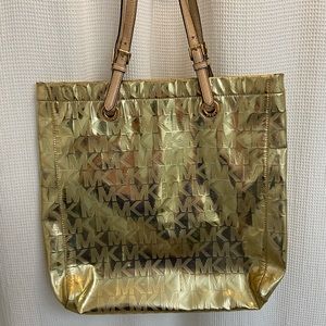 Michael Kors Gold Metalic Tote